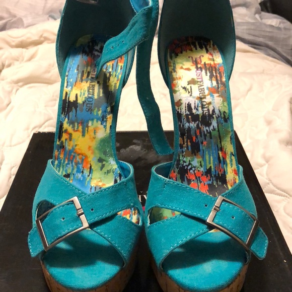 Justfab Teal Rashida pump - Picture 2 of 3